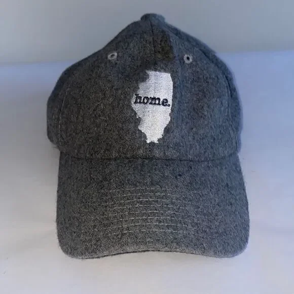 Illinois Home Baseball Grey Wool Adjustable Cap Hat - Picture 2 of 3